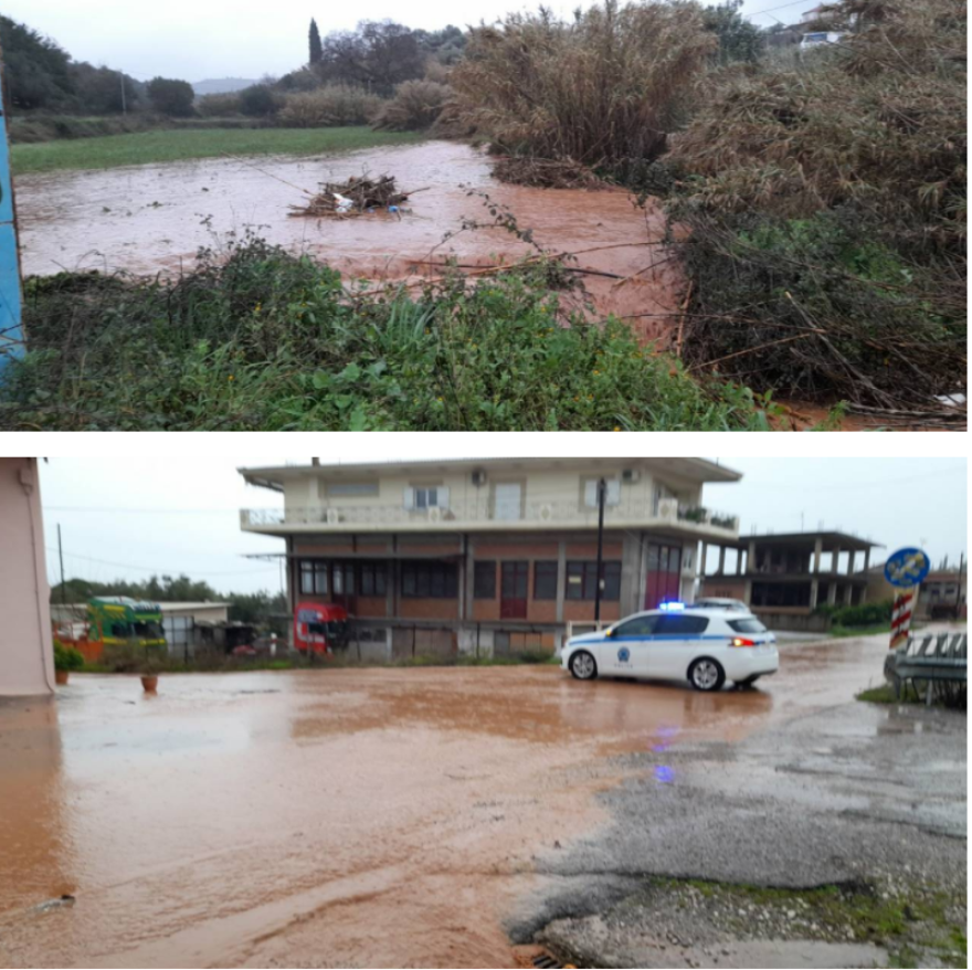 Καιρός: Σοβαρά προβλήματα από την κακοκαιρία σε Αγρίνιο, Ναύπακτο - Ισχυρές βροχοπτώσεις, «ποτάμια» οι δρόμοι