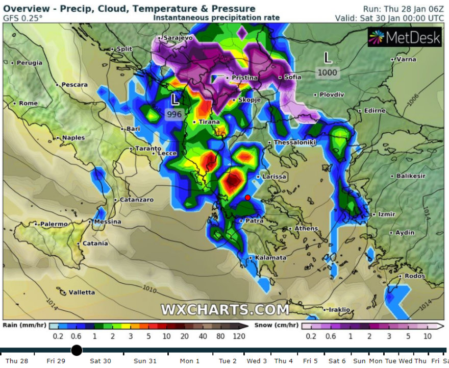 Καιρός: Έρχονται βροχές από τα δυτικά - Χάρτες για το Σαββατοκύριακο