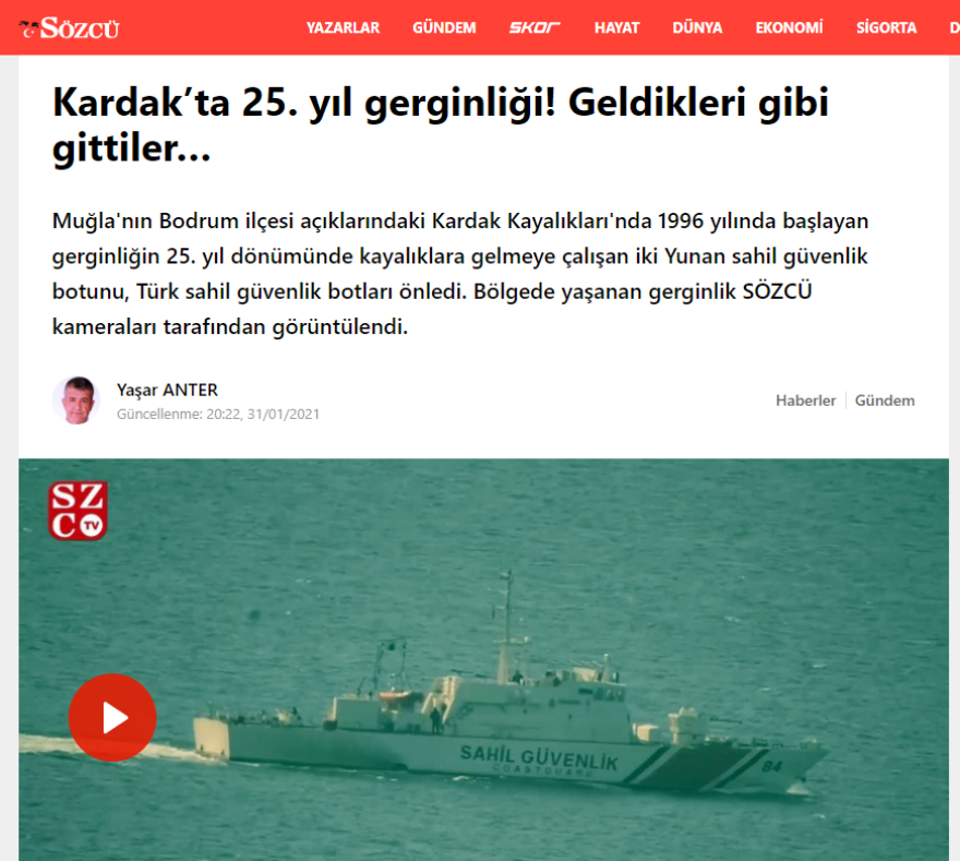 Τουρκία: Διαψεύδουν δημοσίευμα που «είδε» ένταση στα Ίμια