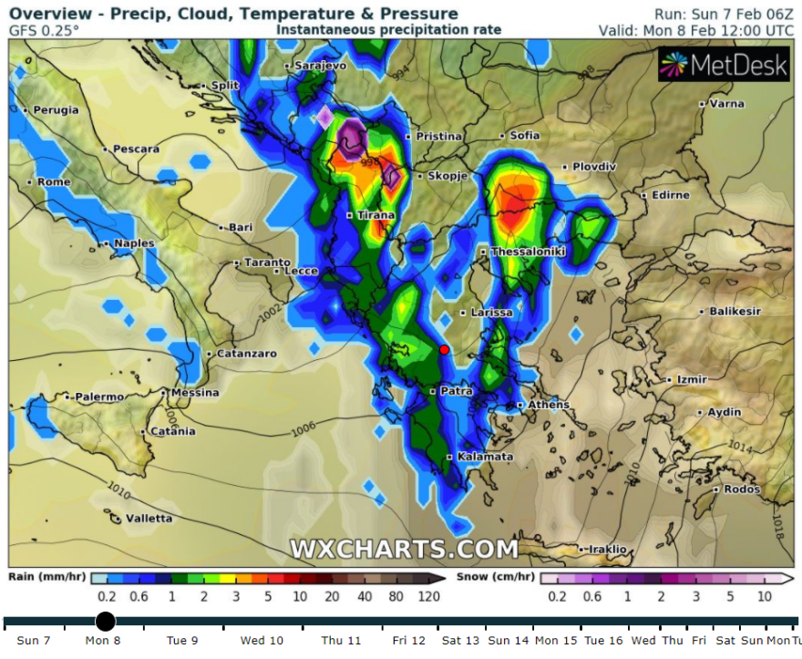 Καιρός - Έκτακτο δελτίο καιρού με ισχυρές βροχές, καταιγίδες και χαλάζι 