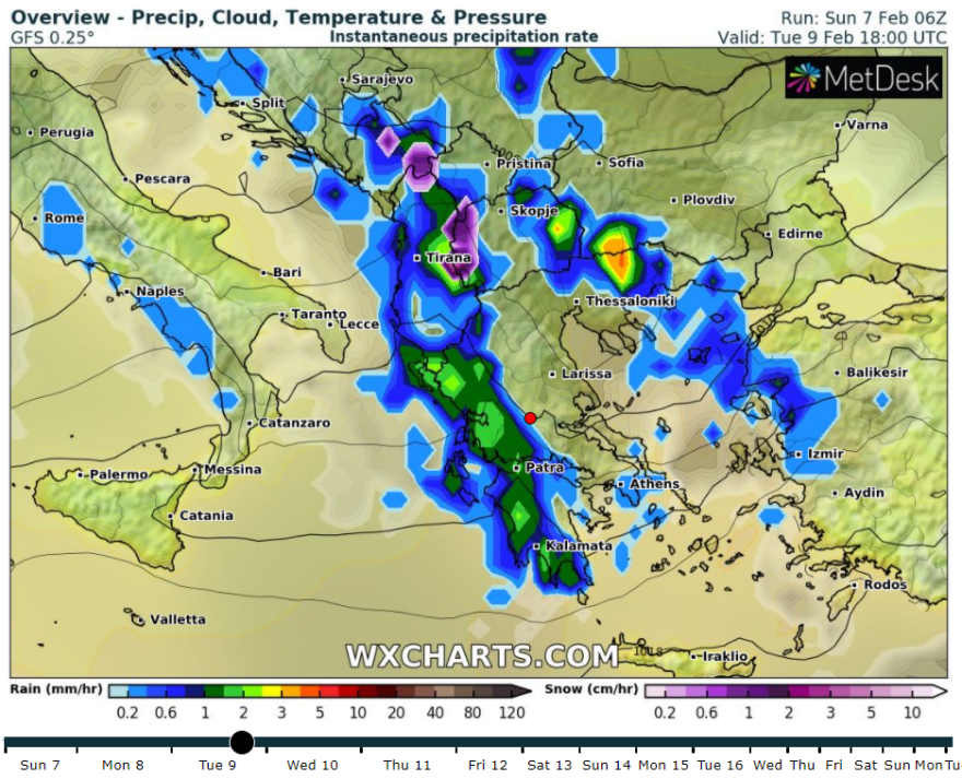Καιρός - Έκτακτο δελτίο καιρού με ισχυρές βροχές, καταιγίδες και χαλάζι 