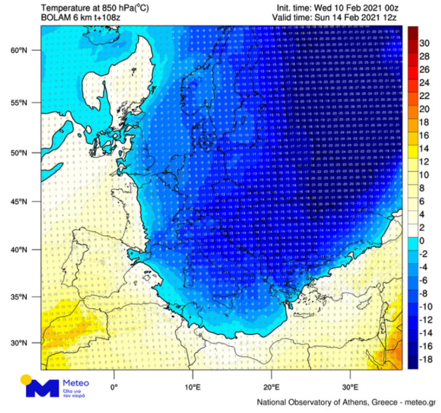 Καιρός - Κακοκαιρία Μήδεια: Πολικές θερμοκρασίες και χιόνια