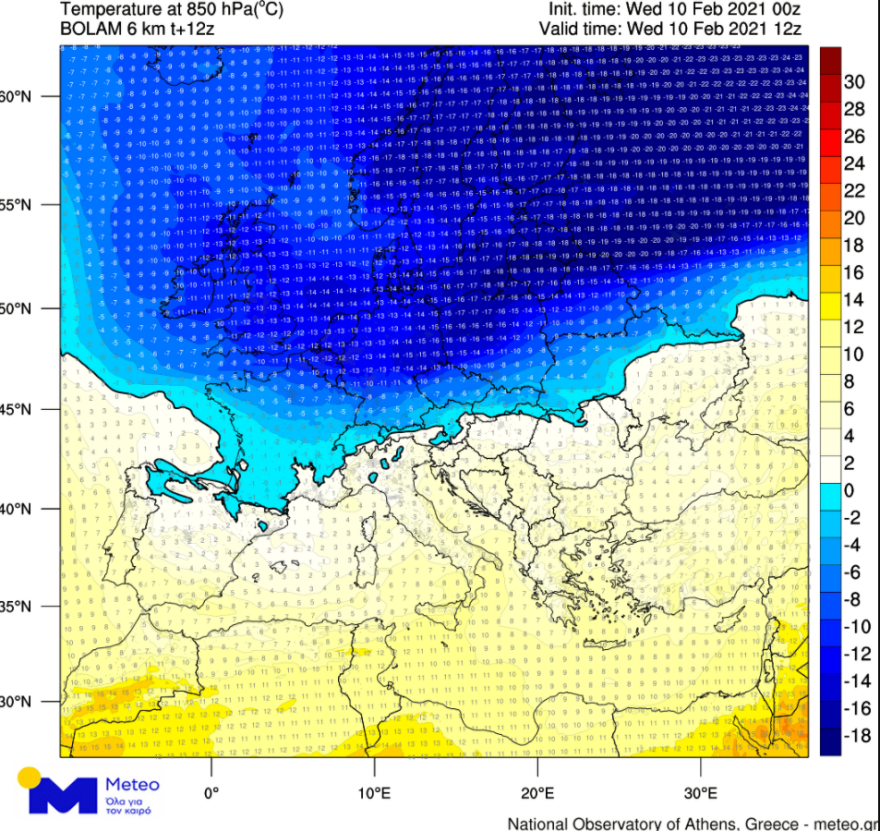 Καιρός - Κακοκαιρία Μήδεια: Πολικές θερμοκρασίες και χιόνια