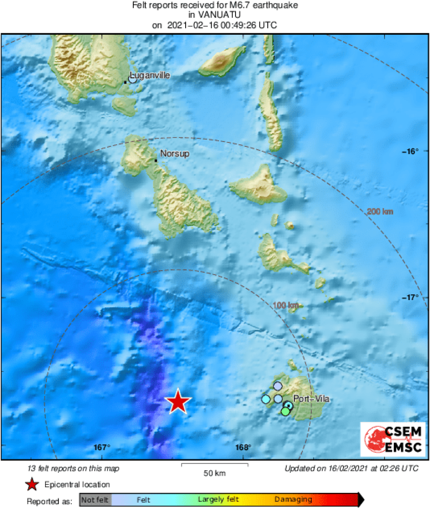 Βανουάτου: Ισχυρός σεισμός 6,2 βαθμών ταρακούνησε την πρωτεύουσα