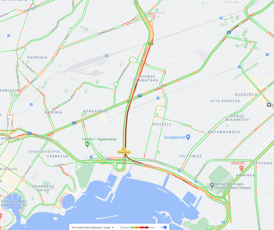 Κίνηση στους δρόμους: Μποτιλιάρισμα στον Κηφισό, λόγω μηχανικής βλάβης οχήματος