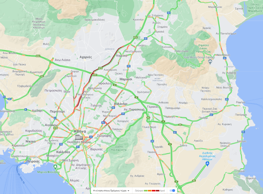 Κίνηση στους δρόμους: Πού έχει μποτιλιάρισμα τώρα - Δύο τροχαία επί της Αθηνών - Λαμίας