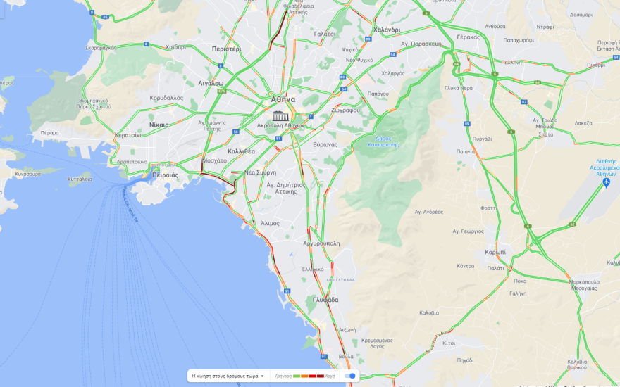 Διαδημοτικές μετακινήσεις - Κίνηση: Μποτιλιάρισμα σε Κηφισό, Παραλιακή