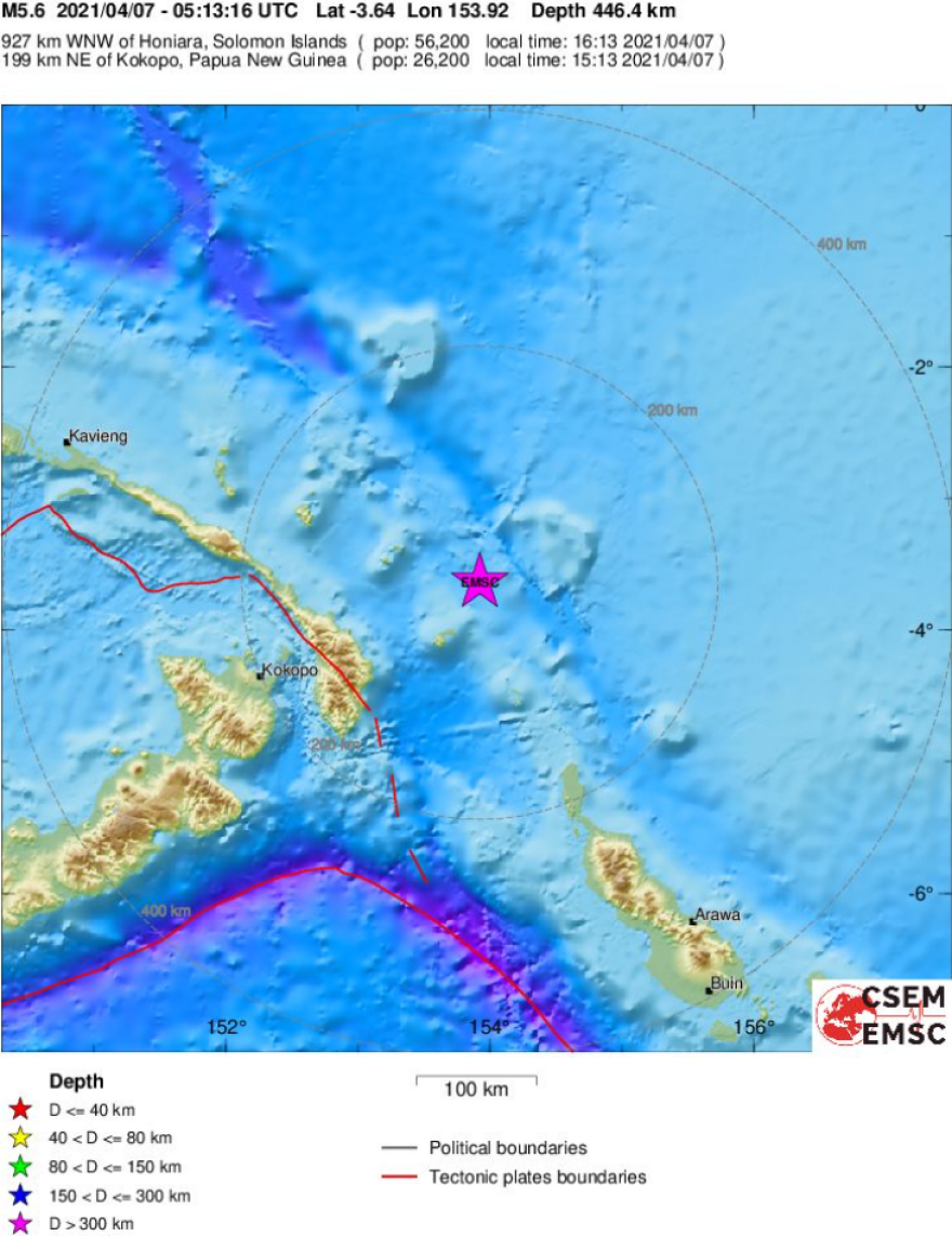 Σεισμός 5,6 Ρίχτερ στη Νέα Ιρλανδία