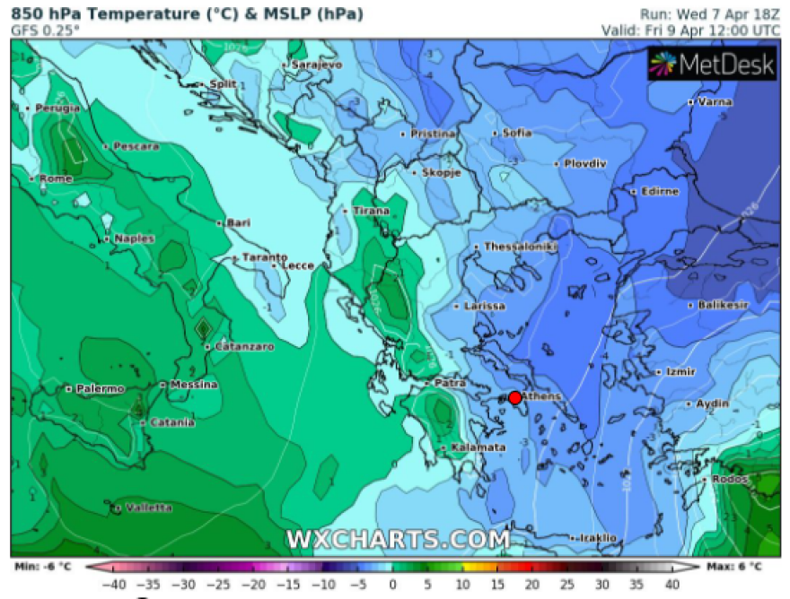 Καιρός: Η κακοκαιρία εξπρές σε χάρτες - Χιόνια στα βόρεια και χαμηλές θερμοκρασίες σε όλη τη χώρα