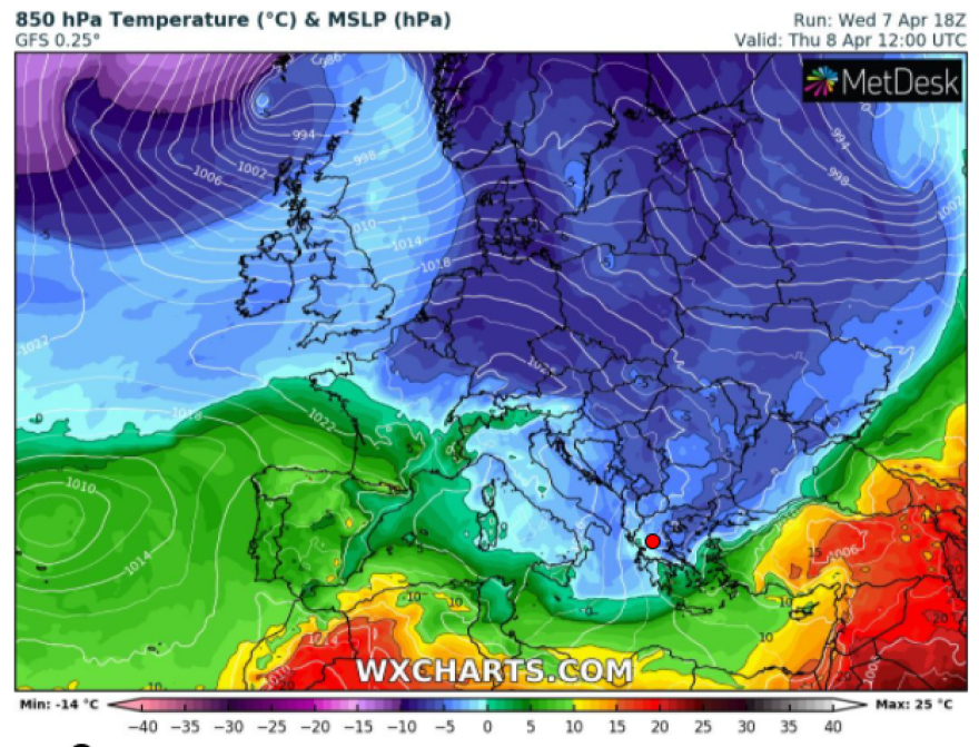 Καιρός: Η κακοκαιρία εξπρές σε χάρτες - Χιόνια στα βόρεια και χαμηλές θερμοκρασίες σε όλη τη χώρα