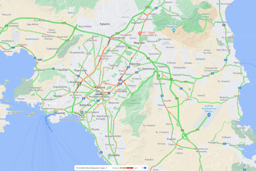 Κίνηση στους δρόμους: Πού έχει μποτιλιάρισμα τώρα στην Αθήνα - Live εικόνα