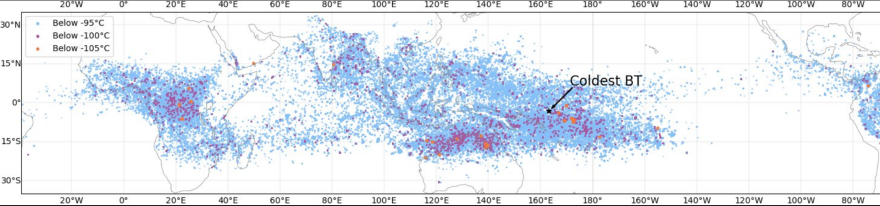 Καιρός: H χαμηλότερη θερμοκρασία σε καταιγίδα στον Ειρηνικό - Μείον 111 βαθμοί Κελσίου σε τροπικό σύστημα
