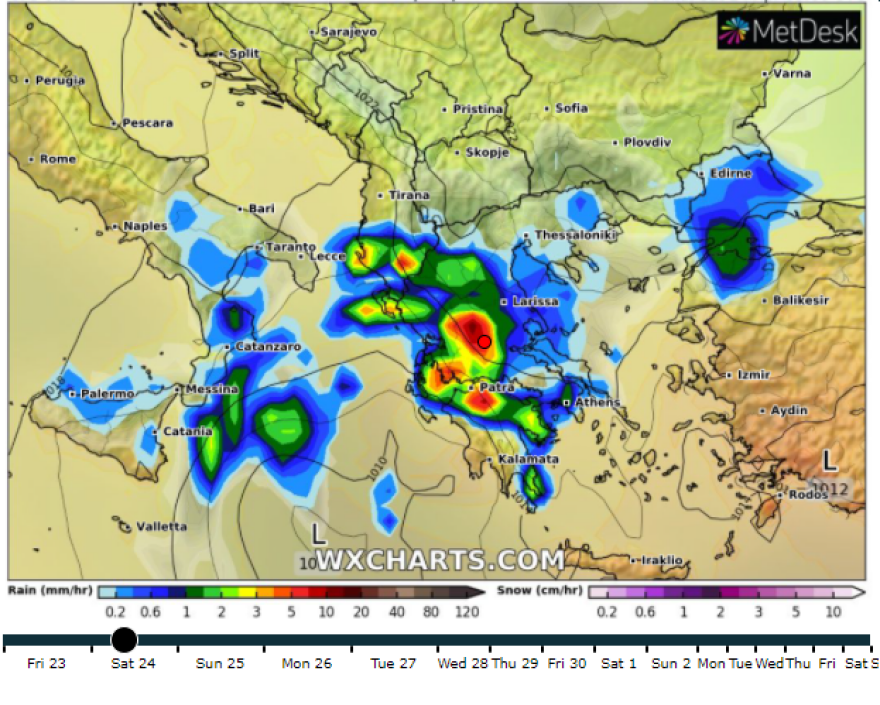 Καιρός - Έκτακτο δελτίο  καιρού: Πού θα σημειωθούν ισχυρές βροχοπτώσεις - Δείτε χάρτη