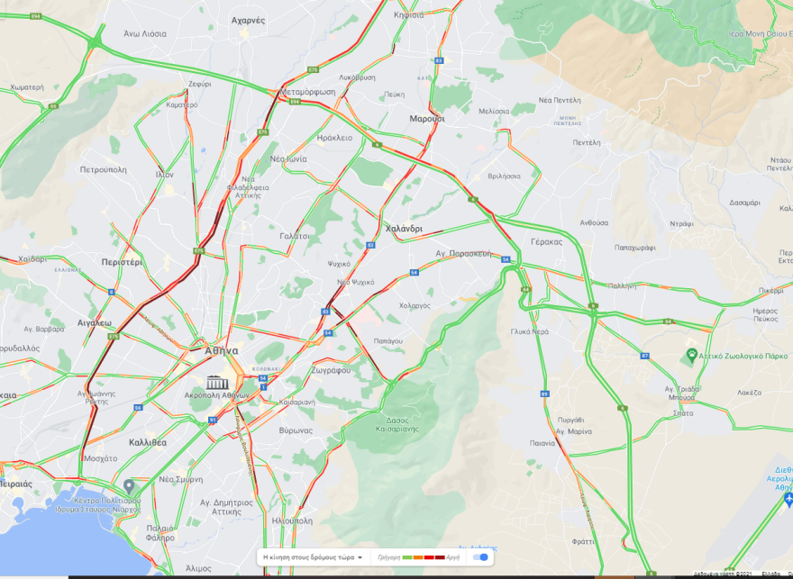 Κίνηση στους δρόμους: Πού έχει μποτιλιάρισμα τώρα στην Αθήνα - Live εικόνα