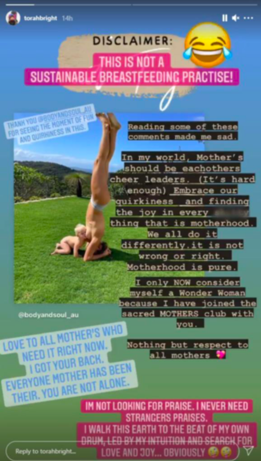 Σάλος με φωτογραφία Αυστραλής Ολυμπιονίκη: Κάνει... κατακόρυφο, θηλάζοντας το μωρό της!