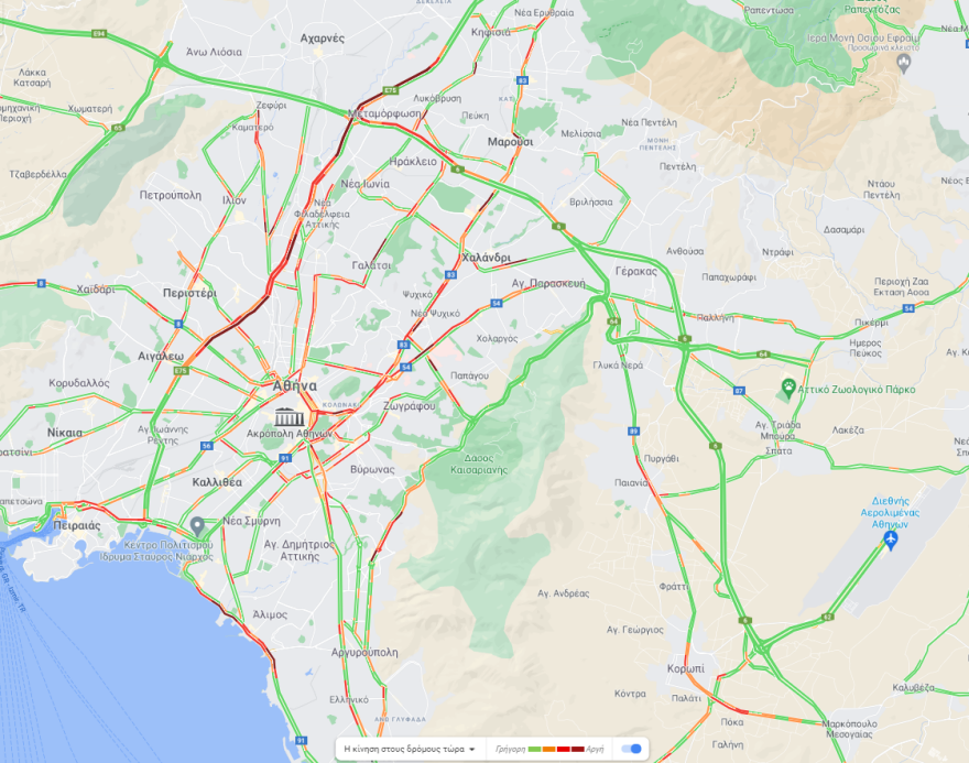 Κίνηση στους δρόμους: Πού έχει μποτιλιάρισμα τώρα 