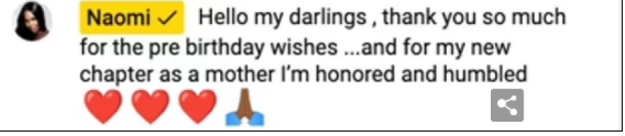 Ναόμι Κάμπελ: Πληροφορίες περί παρένθετης μητέρας και «μυστικού Αμερικανού συντρόφου» στη ζωή της