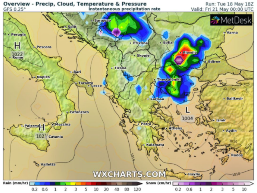 Καιρός: Βροχές στα βορειοανατολικά και πτώση της θερμοκρασίας - Δείτε πού θα είναι ισχυρά τα φαινόμενα