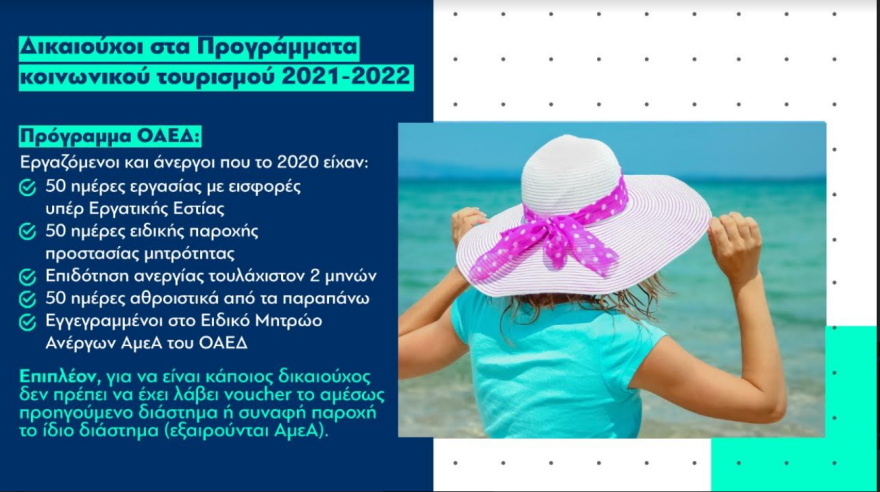 Κοινωνικός Τουρισμός - ΟΑΕΔ: Έως έξι δωρεάν διανυκτερεύσεις ακόμα και σε 5άστερα! - Οι προϋποθέσεις, όλοι οι πίνακες 