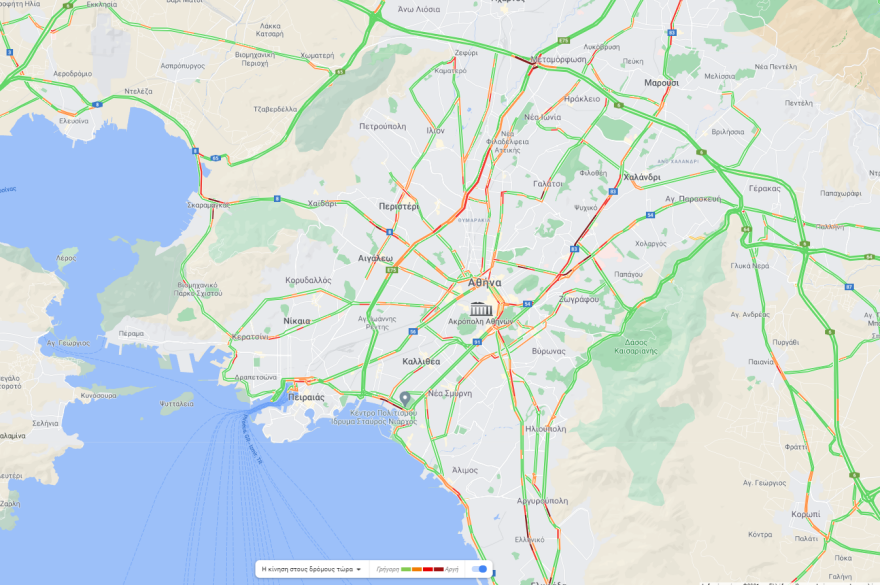 Κίνηση στους δρόμους: Μποτιλιάρισμα παντού - Ουρά χιλιομέτρων επί της Κηφισίας - Live εικόνα