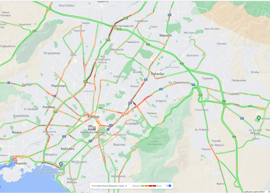 Κίνηση στους δρόμους: Πού έχει μποτιλιάρισμα τώρα 