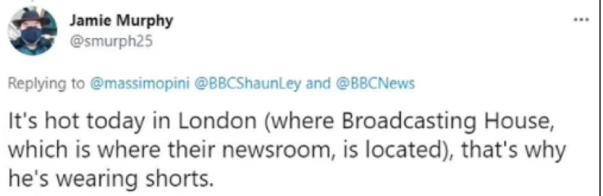 BBC: H κάμερα «αποκάλυψε» την... παράξενη περιβολή του παρουσιαστή κάτω από το γραφείο