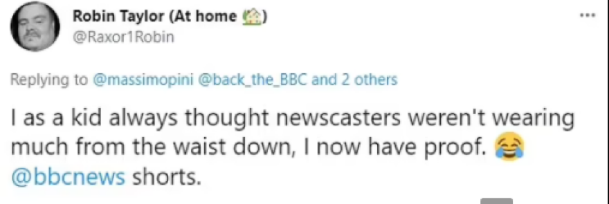 BBC: H κάμερα «αποκάλυψε» την... παράξενη περιβολή του παρουσιαστή κάτω από το γραφείο