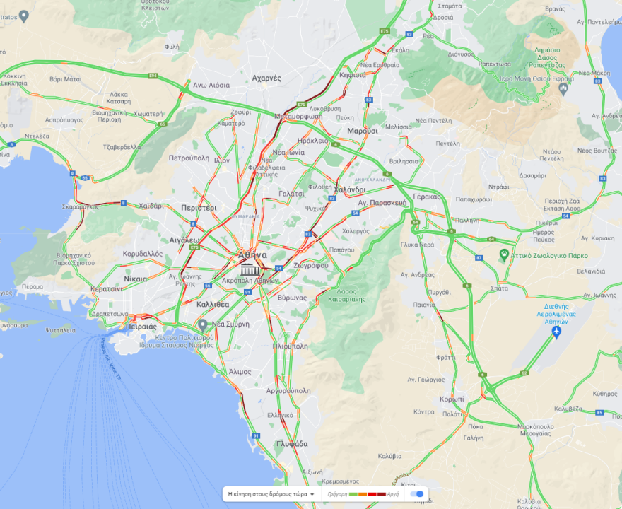 Κίνηση: Μποτιλιάρισμα τώρα στους δρόμους, σε Κηφισό και κέντρο  - Δείτε live 
