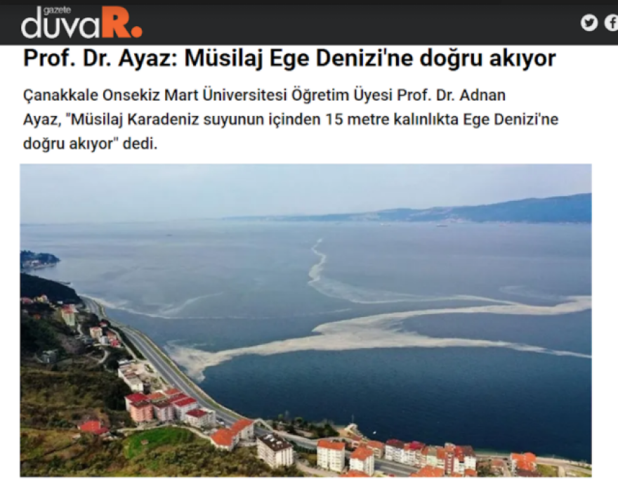 Τουρκία: Περίεργη «γλίτσα» απειλεί τη θάλασσα του Μαρμαρά