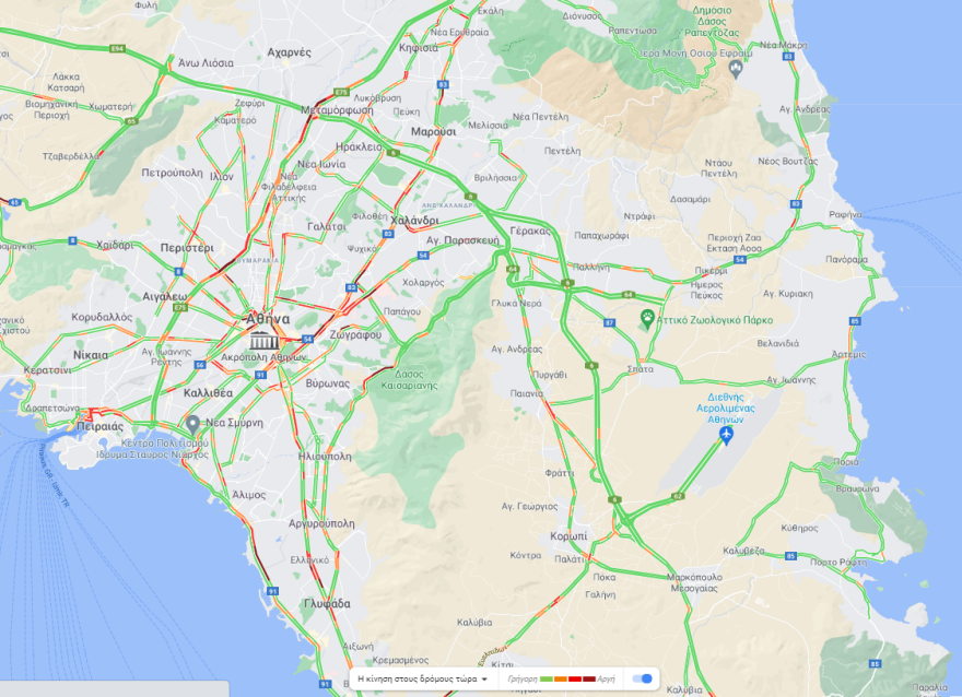 Κίνηση στους δρόμους: Πού έχει μποτιλιάρισμα τώρα 