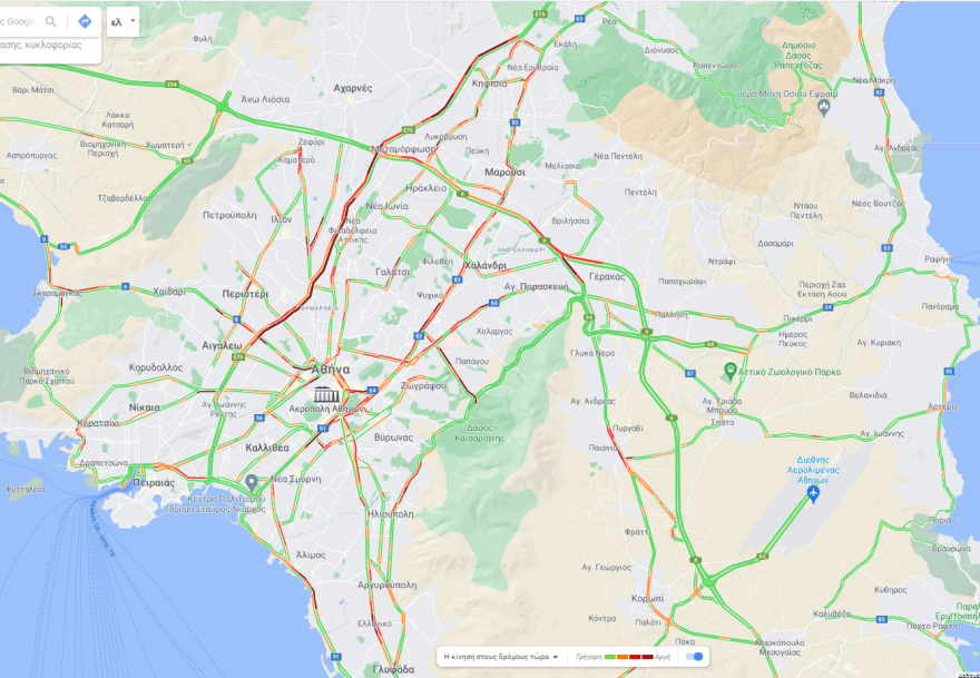 Κίνηση στους δρόμους: Πού έχει μποτιλιάρισμα τώρα 