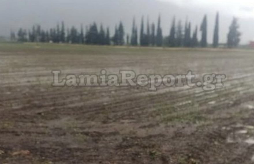 Χαλαζόπτωση έπληξε τη Λαμία - Φωτογραφίες
