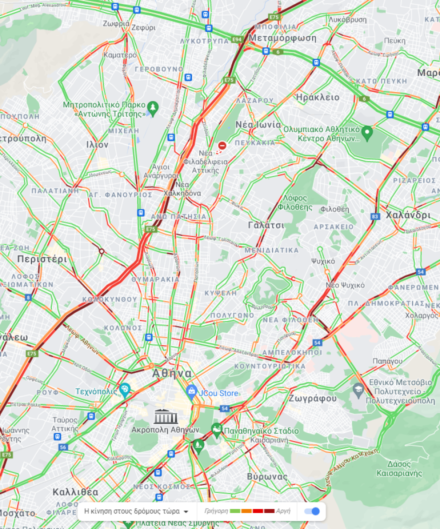 Αυξημένη κίνηση στον Κηφισό λόγω τροχαίου και απεργίας – Δείτε αναλυτικά