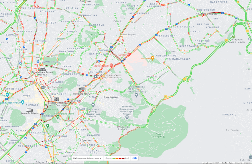 Κίνηση στους δρόμους: Πού έχει μποτιλιάρισμα στο κέντρο της Αθήνας - Live εικόνα