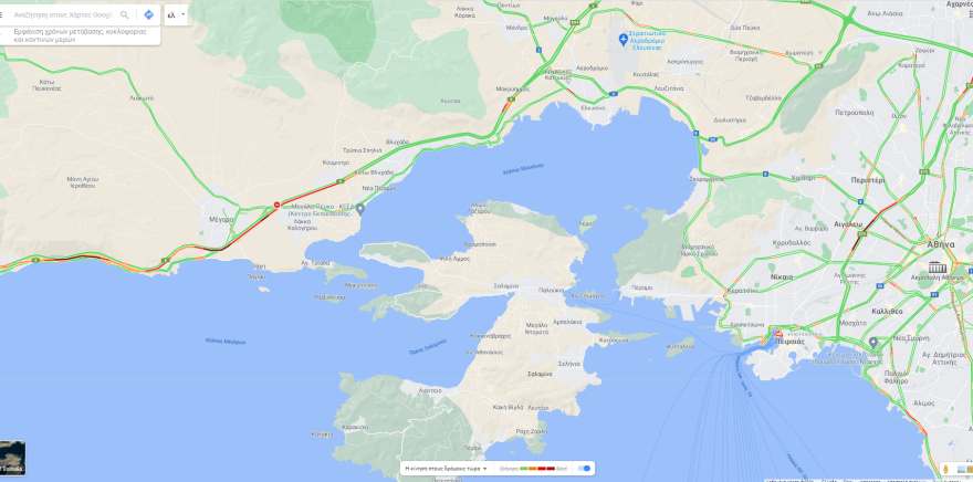 Κίνηση στους δρόμους: Αυξημένη αλλά χωρίς προβλήματα  - Καθυστερήσεις στην Αθηνών - Κορίνθου, στο ύψος των Μεγάρων