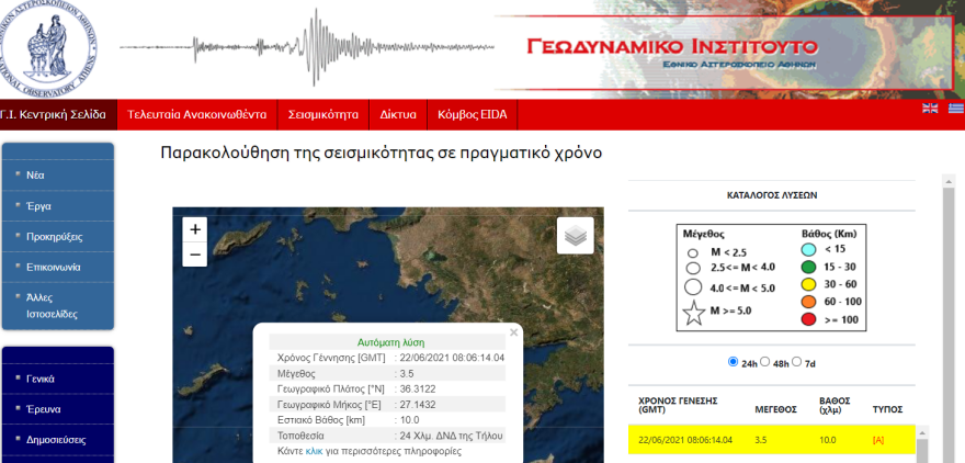 Σεισμός 5,7 Ρίχτερ νότια της Νισύρου τα ξημερώματα: Συνεχίζεται η φυσιολογική μετασεισμική δραστηριότητα