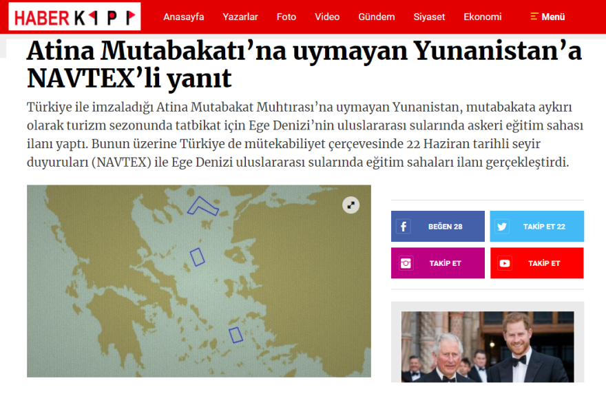 Γενί Σαφάκ: «Απάντηση στην Ελλάδα οι αντι-NAVTEX στο Αιγαίο»