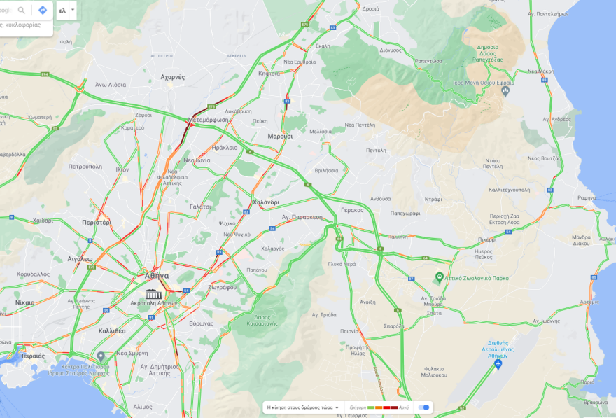 Κίνηση στους δρόμους: Μποτιλιάρισμα  στην Αθηνών - Λαμίας - Live η κίνηση τώρα