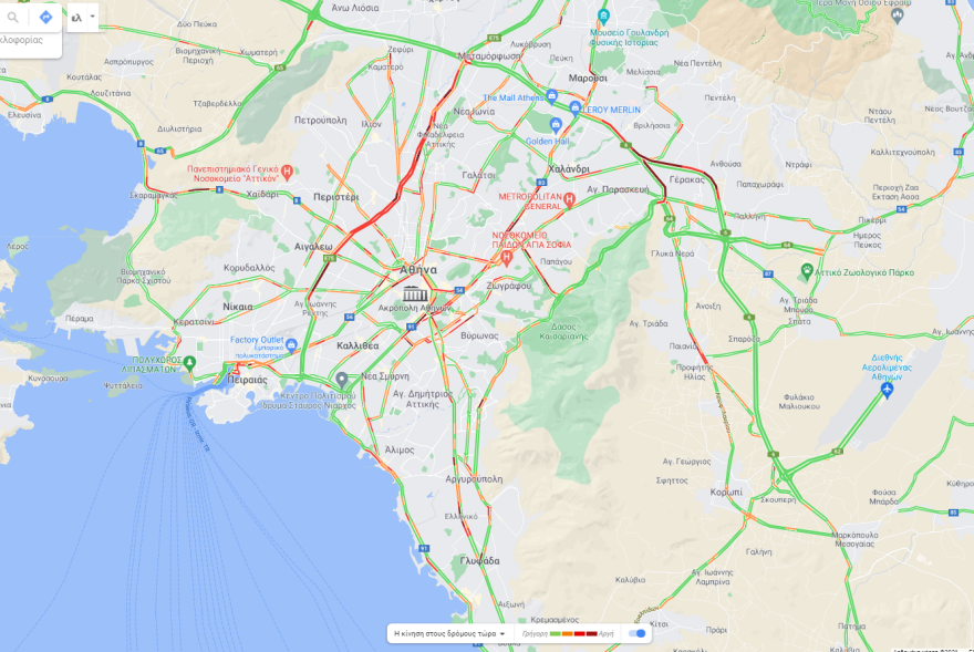 Κίνηση στους δρόμους: Πού έχει μποτιλιάρισμα τώρα 