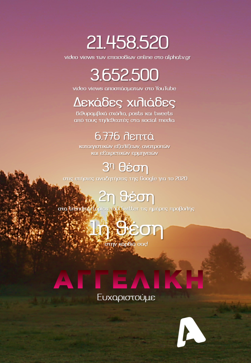 Αγγελική: Το «σαρωτικό» φινάλε την έφερε στην κορυφή της τηλεθέασης