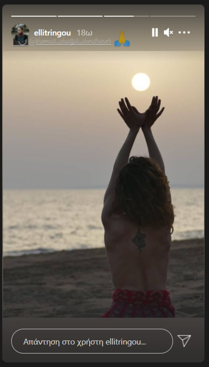 Άγριες Μέλισσες - Έλλη Τρίγγου: Η Ασημίνα ποζάρει τόπλες και δείχνει το εντυπωσιακό της τατουάζ