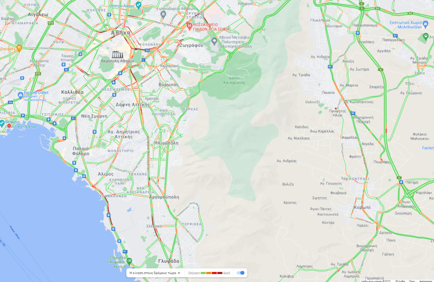 Κίνηση στους δρόμους: Πού θα συναντήσετε μποτιλιάρισμα τώρα - Live εικόνα