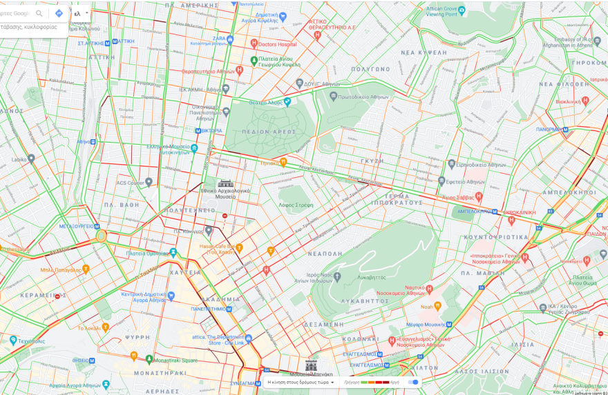 Κίνηση στους δρόμους: Μποτιλιάρισμα προκλήθηκε από ανατροπή αυτοκινήτου στη λεωφόρο Αλεξάνδρας - Live η κίνηση τώρα