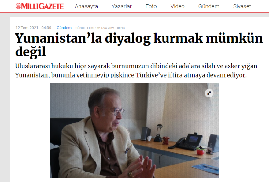 Μαινόμενος κατά Παναγιωτόπουλου ο θεωρητικός της «Γαλάζιας Πατρίδας»