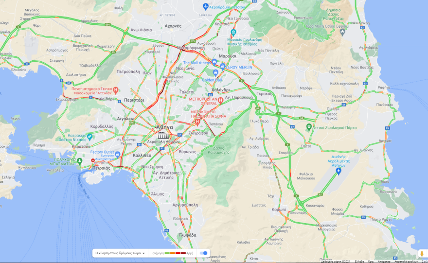 Κίνηση στους δρόμους: Πού έχει μποτιλιάρισμα τώρα 