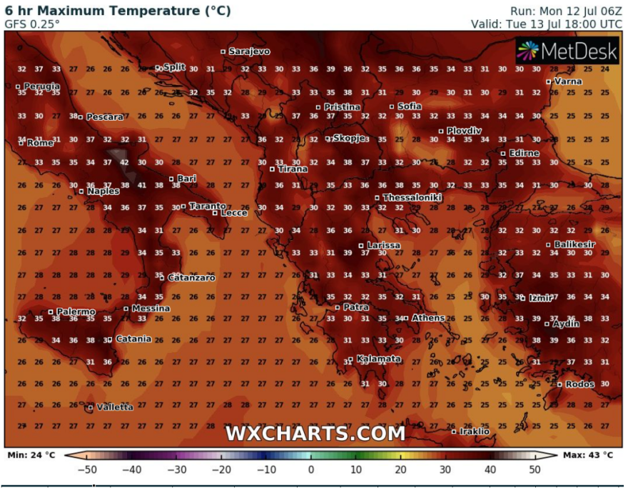 Καιρός - Έκτακτο δελτίο καιρού: Νέος καύσωνας με 40άρια στα ηπειρωτικά από την Τετάρτη - Νέοι χάρτες, βίντεο
