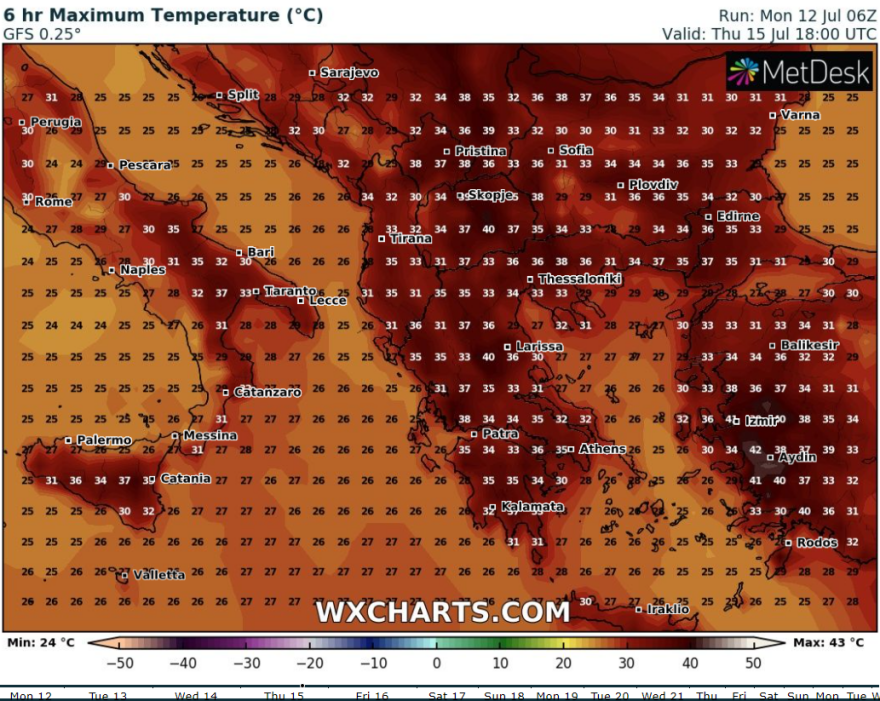 Καιρός - Έκτακτο δελτίο καιρού: Νέος καύσωνας με 40άρια στα ηπειρωτικά από την Τετάρτη - Νέοι χάρτες, βίντεο