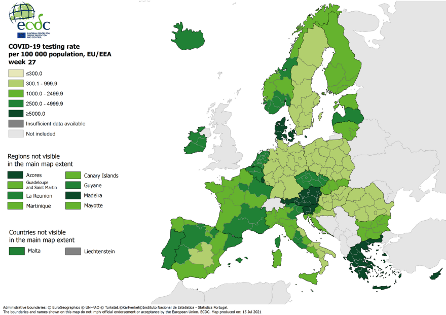 Κορωνοϊός - ECDC: Την επιδείνωση στην Ελλάδα δείχνουν οι νέοι χάρτες - «Πορτοκαλί» Αττική και Κρήτη