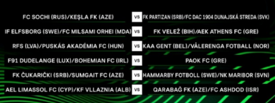 Europa League Conference : Οι αντίπαλοι ΑΕΚ, ΠΑΟΚ και Άρη