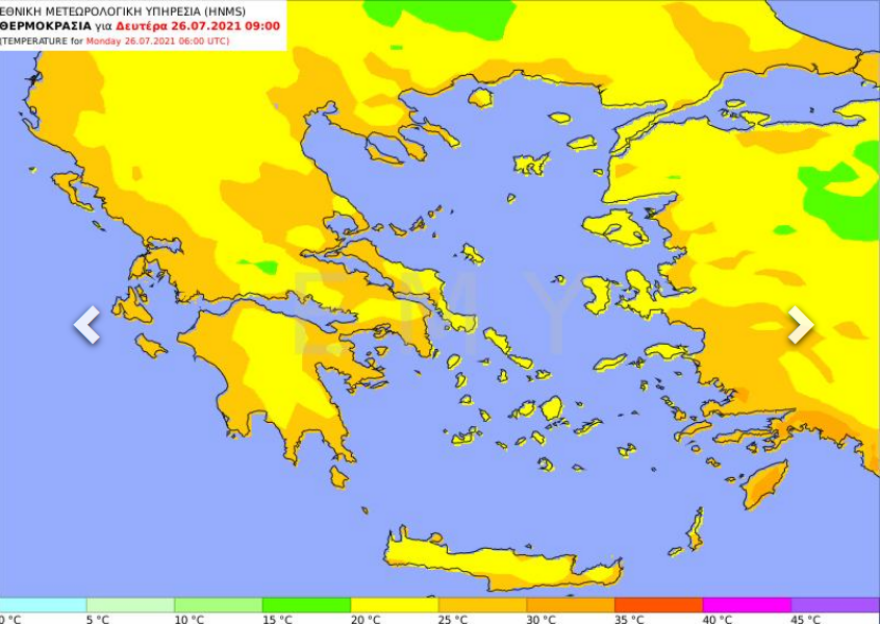 Καιρός: «Καμίνι» από την Τετάρτη η χώρα - Δείτε πού θα «σκαρφαλώσει» ο υδράργυρος